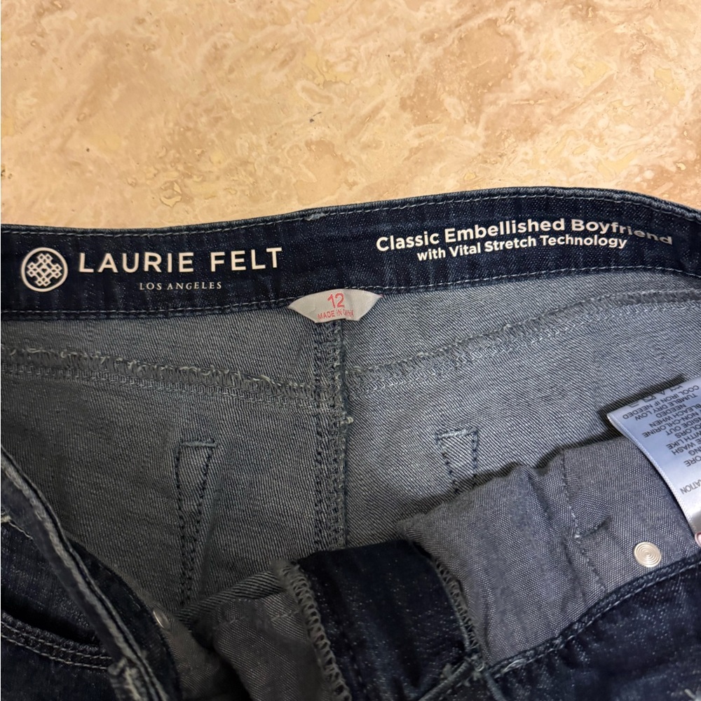Laurie Felt Dark Blue Boyfriend Jeans